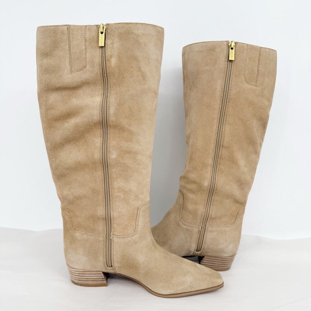 Vince Camuto Womens Pavla 2 Knee High Boots US 7.5 M Wide Calf Beige Suede NIB - Picture 5 of 13